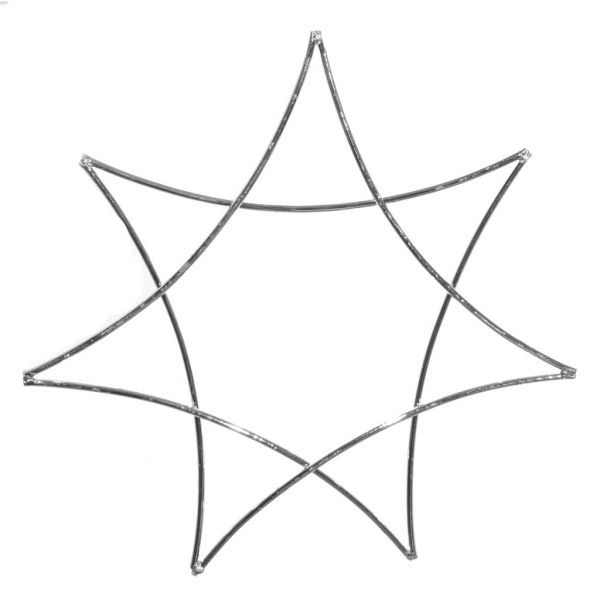 Открытая звезда блестящее серебро 20 см 38333 SHISHI