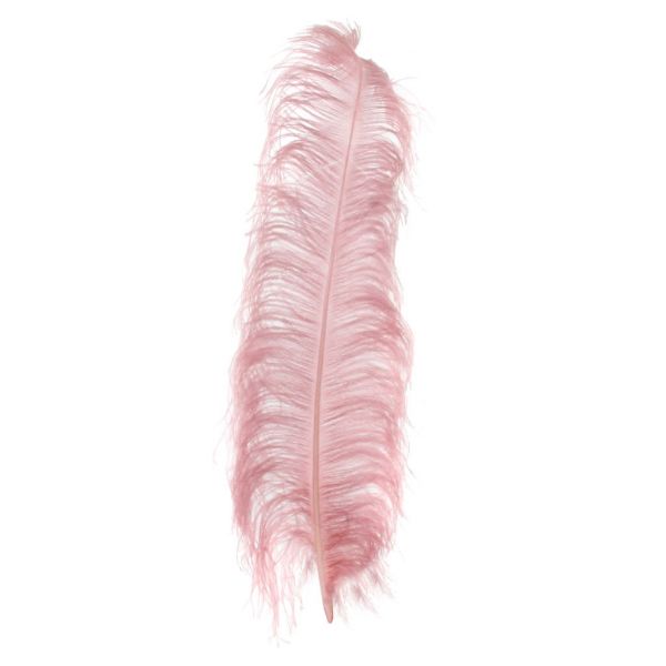 Страусиное перо розовое 60-65 см 50662 SHISHI