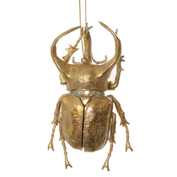 Украшение в виде жука золотое 12 см 50671 SHISHI