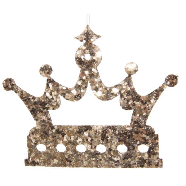 Блестящая корона круглая золотая 8 см 50836 SHISHI
