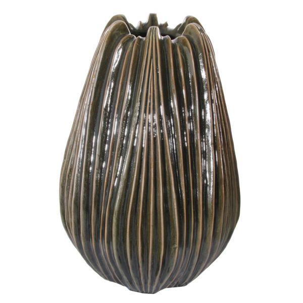 Керамическая ваза патиссона зеленого цвета d32, h44 см 51180 SHISHI