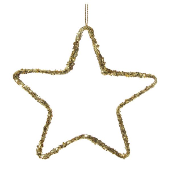 Блестящая звезда золотого цвета 10 см 51464 SHISHI
