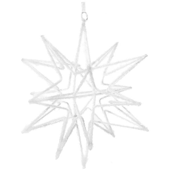 Металлическая 3 звезда белого цвета 16 см 52126 SHISHI