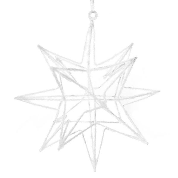 Металлическая 3 звезда белого цвета 20 см 52127 SHISHI