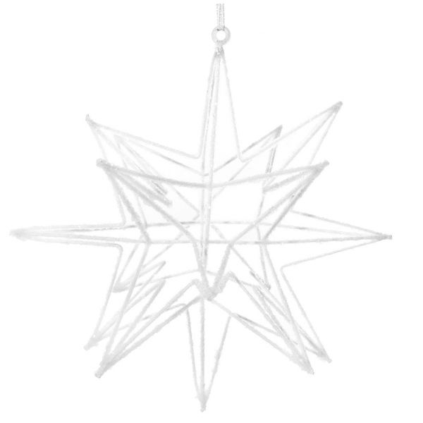 Металлическая 3 звезда белого цвета 25 см 52128 SHISHI