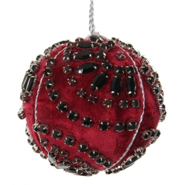 Бархатный шар бордовые фиолетово-черные драгоценные камни 10 см 52982 SHISHI