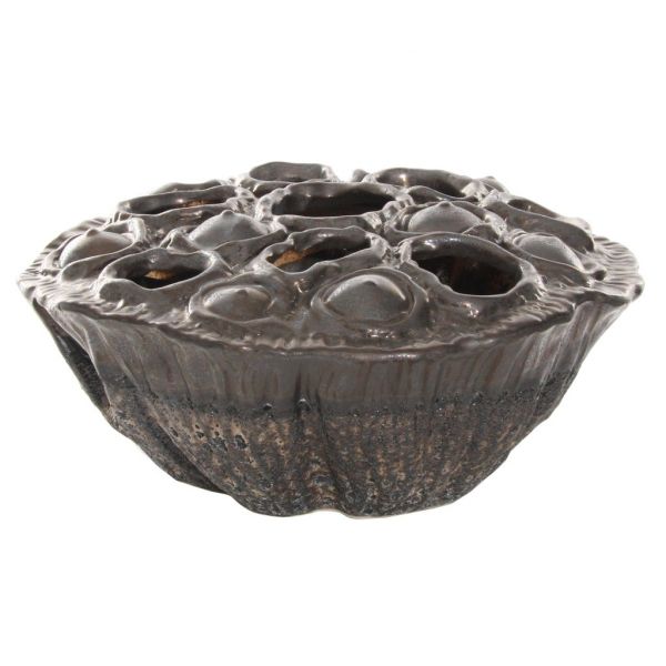 Керамическая ваза лотоса коричневого цвета d26;h11 см 53193 SHISHI