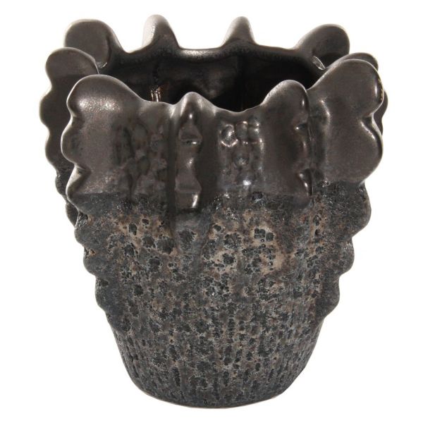 Керамический горшок для кактусов коричневый d13;h13 см 53207 SHISHI