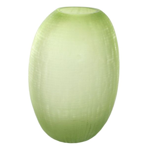 Стеклянная ваза для фасоли с зеленой подкладкой d26;h38 см 53231 SHISHI