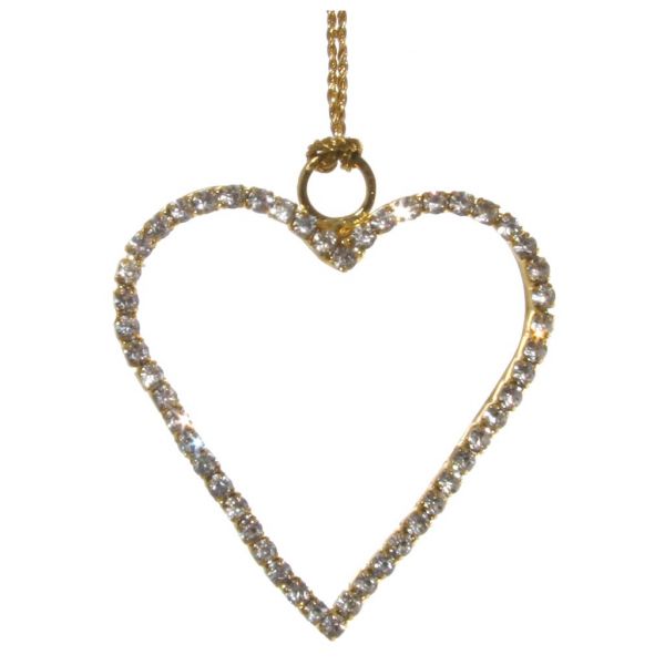 Золото с бриллиантовым сердцем 5 см 53701 SHISHI