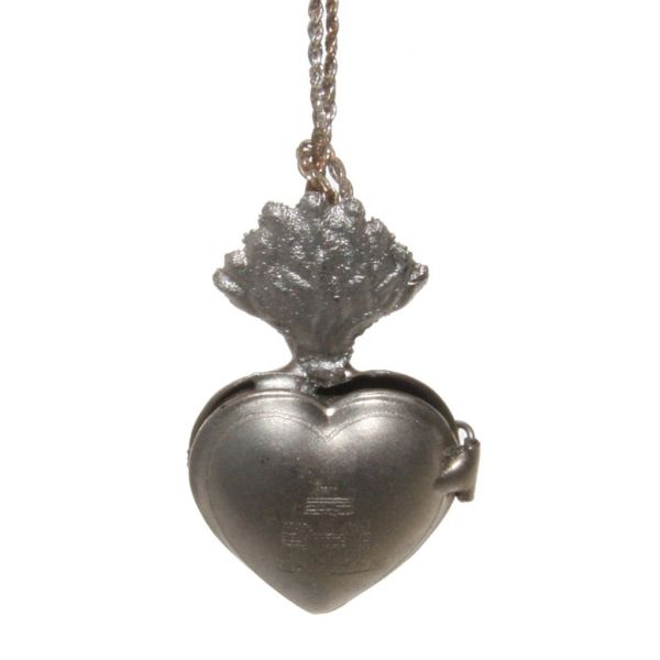 Горящее сердце старинное серебро 4,5 см 53944 SHISHI
