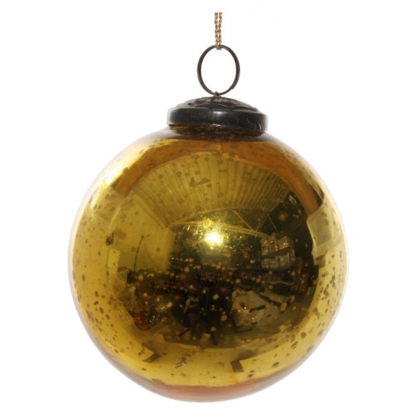Стеклянный шар античное золото 9,5 см 53990 SHISHI