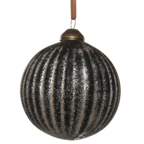 Стеклянный шар на подкладке античный коврик серый серебристый 8 см 53996 SHISHI