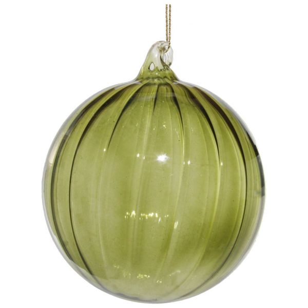 Стеклянный шар выложен зеленым 10 см 54030 SHISHI