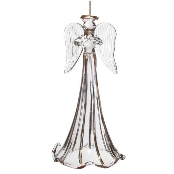 Стеклянная юбка в полоску ангела с позолотой 7x12 см 54398 SHISHI