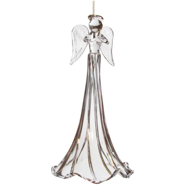 Стеклянная ангельская юбка в полоску с позолотой 9x16 см 54400 SHISHI