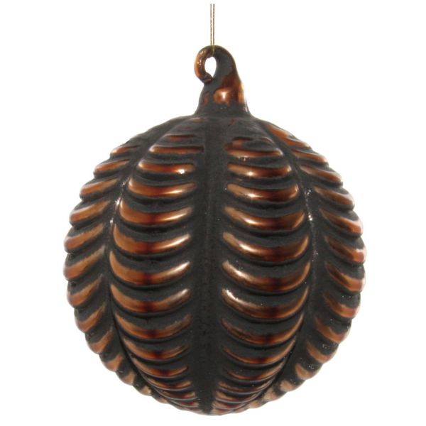Стеклянный шар вентилятор коричневый серый 8 см 54588 SHISHI