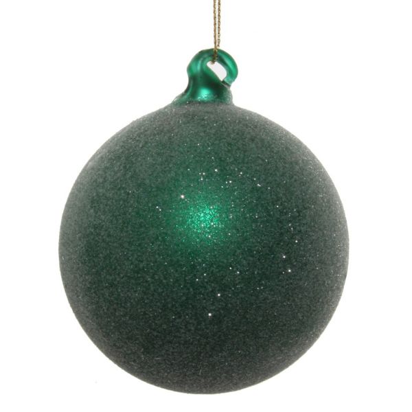 Стеклянный шарик засахаренный зеленый 8 см 54644 SHISHI