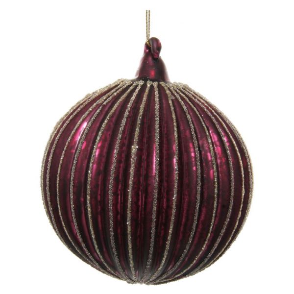 Стеклянный шар на подкладке фиолетовый античный блеск Тиффани 10 см 54788 SHISHI