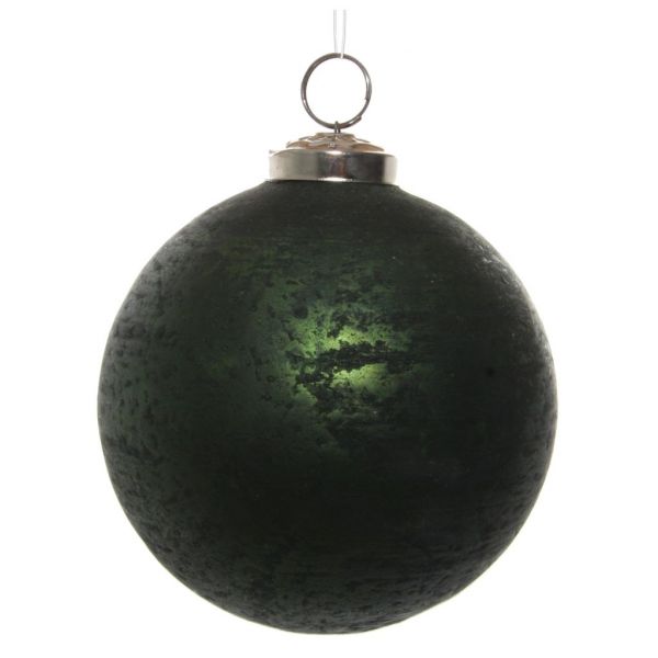 Стеклянный шар выдержанный темно-зеленый 10 см 55014 SHISHI