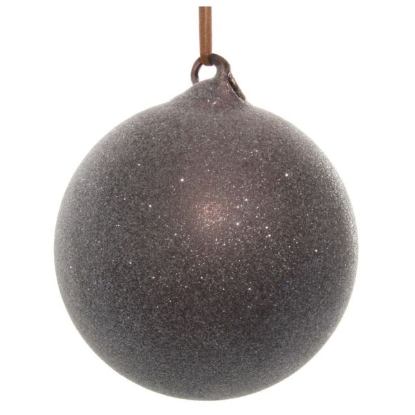 Стеклянный шарик коричневый с сахаром 10 см 55823 SHISHI