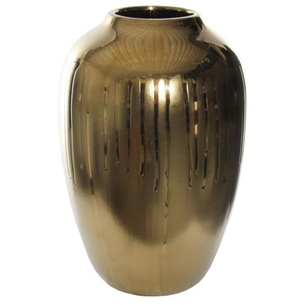 Керамическая ваза с капающим золотом d30,5;h44 см 56083 SHISHI