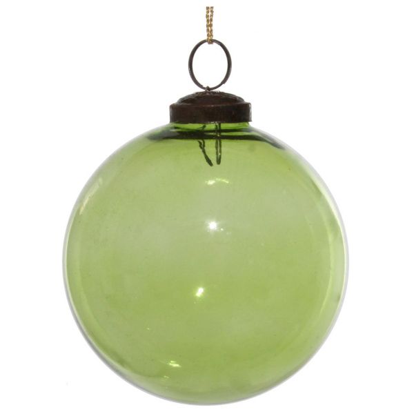 Стеклянный шар прозрачный зеленый 10 см 56178 SHISHI