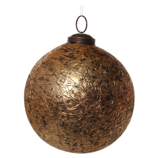 Стеклянный шар выдержанный матовый золотой 12,5 см 56957 SHISHI