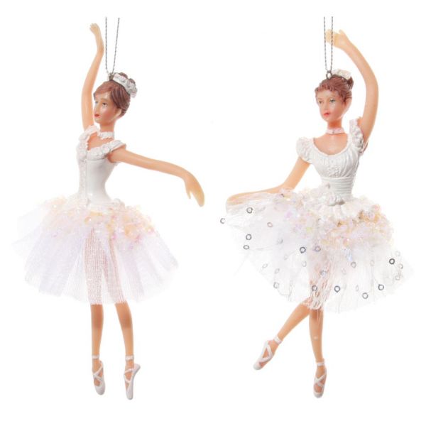 Балерина с белой пачкой с блестками mix2 16 см 57278 SHISHI