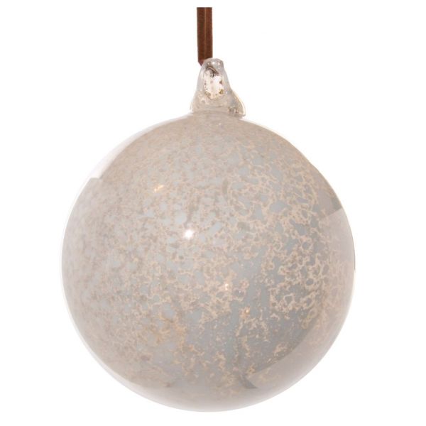 Стеклянный шар античный белый 8 см 57451 SHISHI