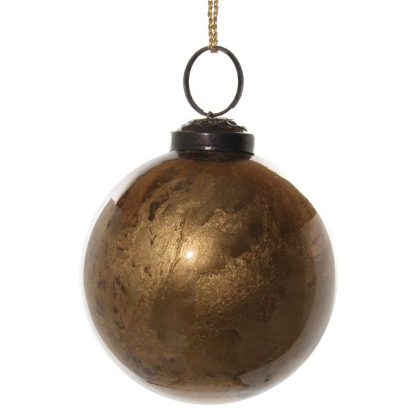 Стеклянный шар из зеленого золота под мрамор 7 см 57640 SHISHI