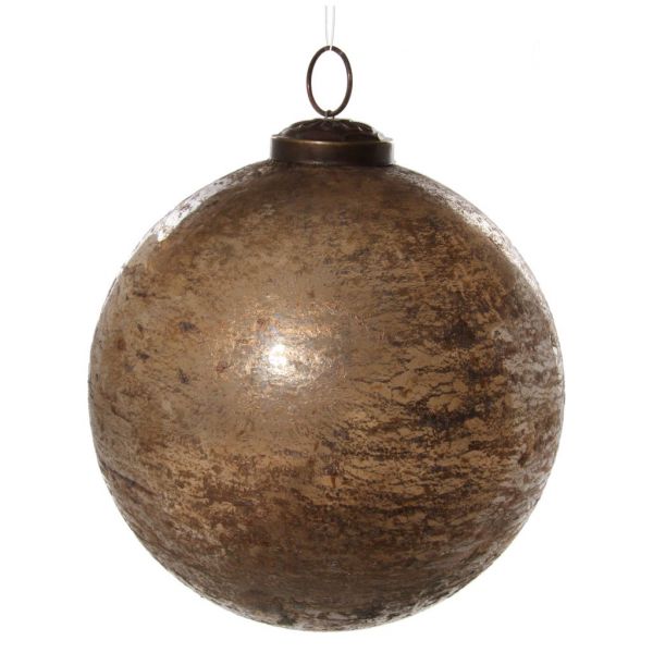 Стеклянный шар античное серебро золото с блеском 12,5 см 57711 SHISHI