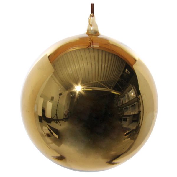 Стеклянный шар блестящий золотой 25 см 57806 SHISHI