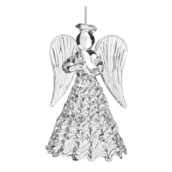 Стеклянный ангел прозрачная закрученная юбка 8 см 57936 SHISHI