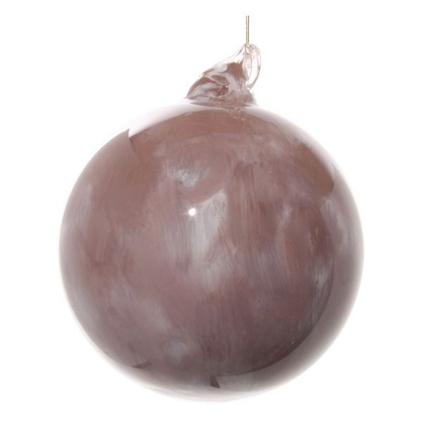 Стеклянный шар светло-коричнево-фиолетовый с блеском 8 см 58002 SHISHI