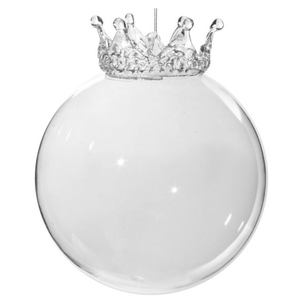 Стеклянный шар прозрачный с заводной головкой 13 см 58022 SHISHI
