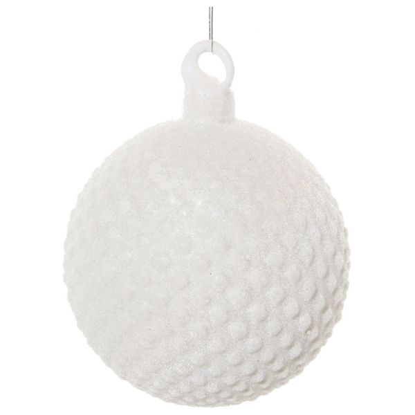 Стеклянный конусный шариковый коврик белый с сахаром 8 см 58174 SHISHI
