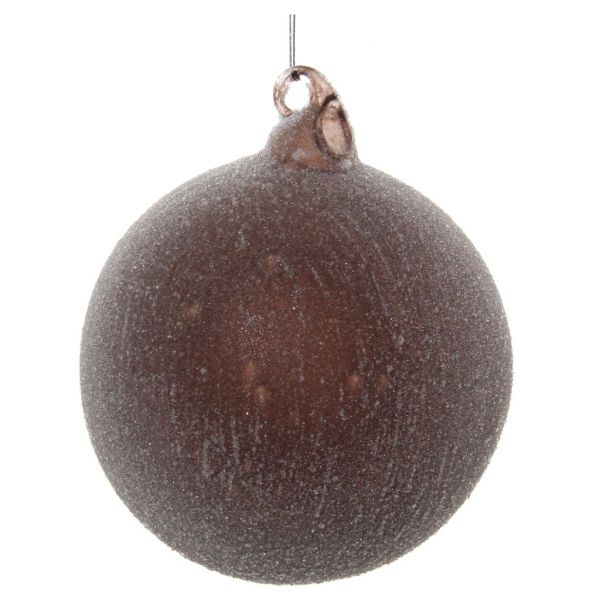 Стеклянный шар прозрачный коврик коричневый с сахаром 8 см 58212 SHISHI