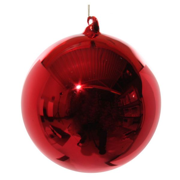 Стеклянный шар блестящий красный 20 см 58363 SHISHI