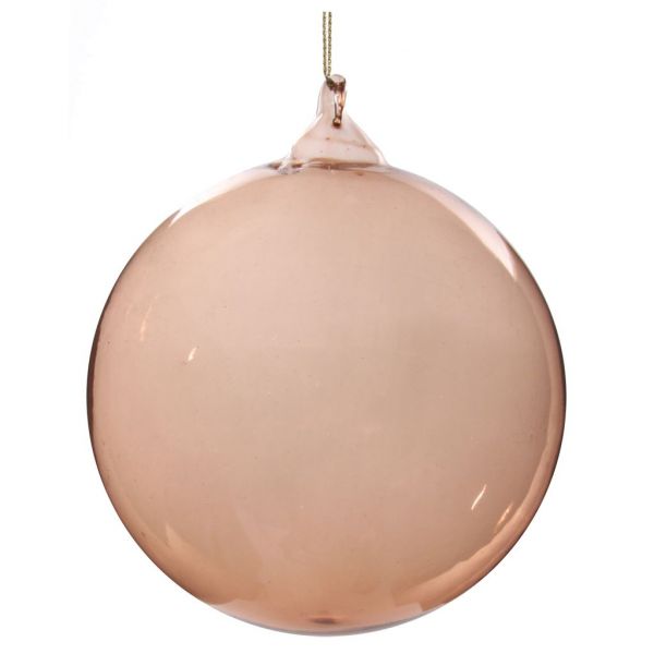 Стеклянный шар прозрачный коричневый 12 см 58375 SHISHI