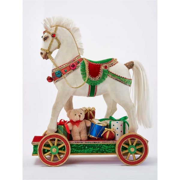 Новогодний декор игрушечный конь на колесах 52 см KC 28-028642 KATHERINE`S COLLECTION