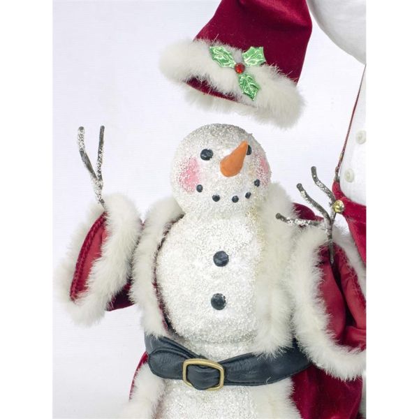 Новогодний декор Санта и снеговик 42 см KC 28-028704 KATHERINE`S COLLECTION