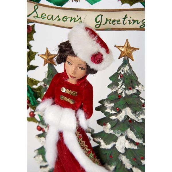 Новогодний декор рождественская леди в лесу 41 см KC 28-028731 KATHERINE`S COLLECTION