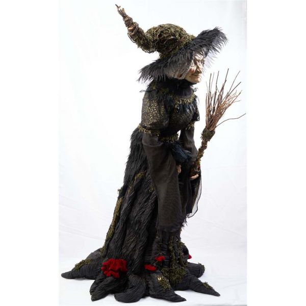 Кукла большая ведьма метлой с 167,5 см KC 28-028751 KATHERINE`S COLLECTION