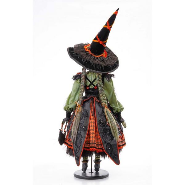Кукла ведьма в шляпе на подставке 104 см KC 28-128100 KATHERINE`S COLLECTION