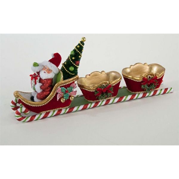 Новогодний декор Санта в санях с подарками 33 см KC 28-828376 KATHERINE`S COLLECTION