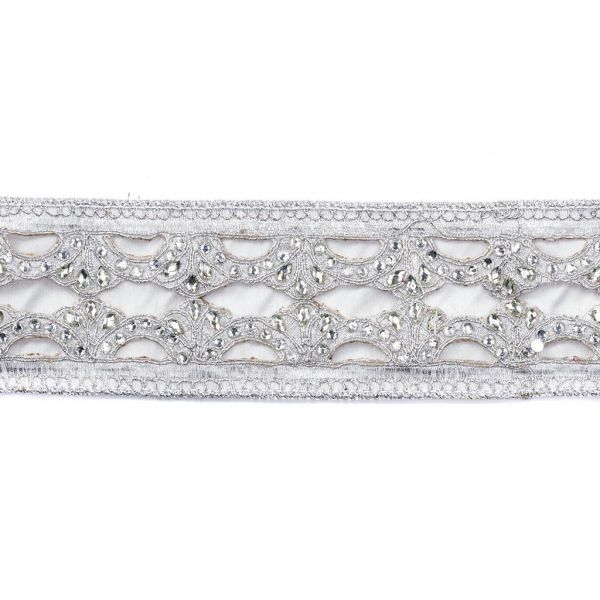 Серебрянная декоративная лента 6,4 см L 31018 GOODWILL