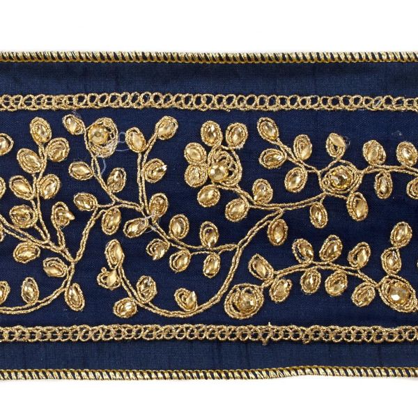 Королевская синяя лента с золотом 6,4 см L 32034 GOODWILL
