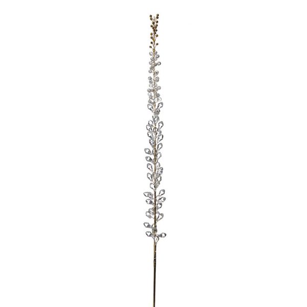 Декоративная ветка драгоценные цветы на длинной ножке 77 см MB 80009 GOODWILL