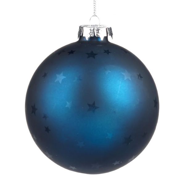 Елочный шар голубая матовая поверхность 10 см P 34079 GOODWILL